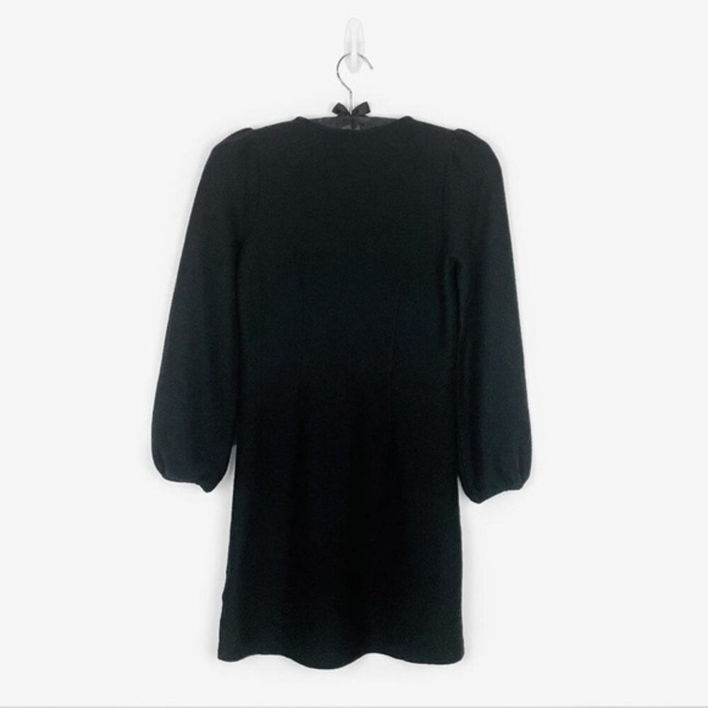 Madewell Balloon Sleeve Mini Dress Size XS Black Cotton Minimalist Career Office - Picture 4 of 12